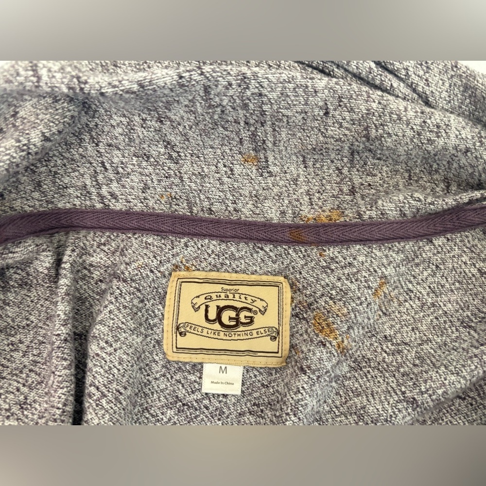 Ugg Sweater Womens M Gray Cardigan Casual Open Preppy Long Sleeve Pockets​ - Picture 8 of 9